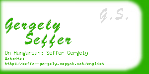 gergely seffer business card